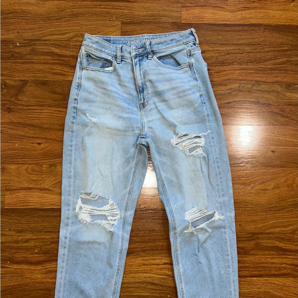 Light Blue Distressed Women's Jeans
